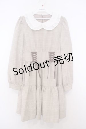 画像: Ank Rouge / ウエストスピンドルワンピース M ベージュ O-26-01-27-061-CA-OP-OW-OS