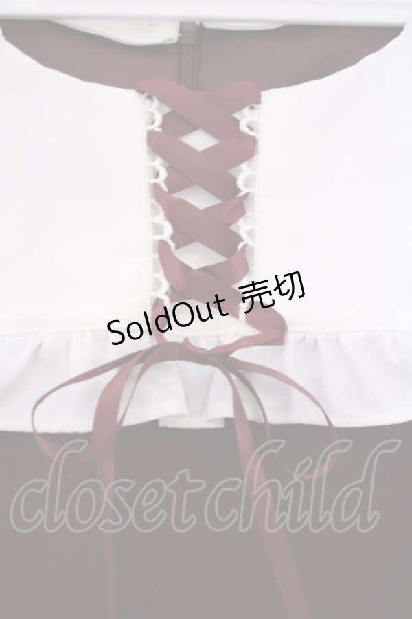 画像2: Ank Rouge / スクエアヨークワンピース M ワイン O-26-01-27-065-CA-OP-OW-OS (2)