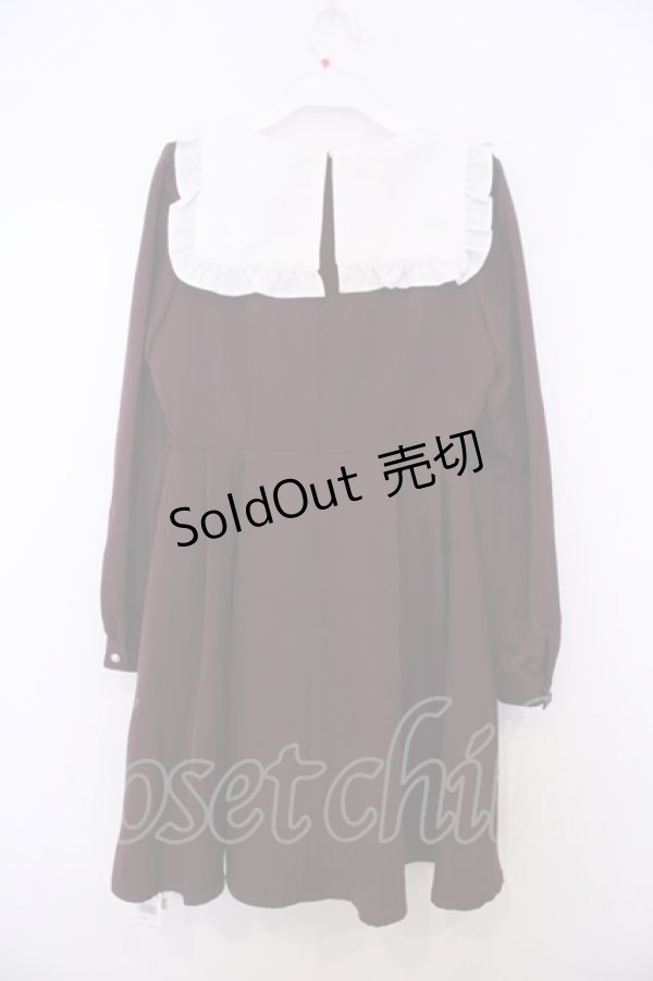 画像3: Ank Rouge / スクエアヨークワンピース M ワイン O-26-01-27-065-CA-OP-OW-OS (3)