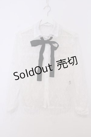 画像: Rojita / リボン付きレースブラウス F シロ O-26-01-27-068-LO-BL-OW-OS