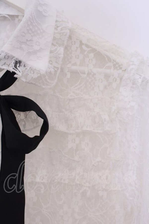 画像2: Rojita / リボン付きレースブラウス F シロ O-26-01-27-068-LO-BL-OW-OS (2)