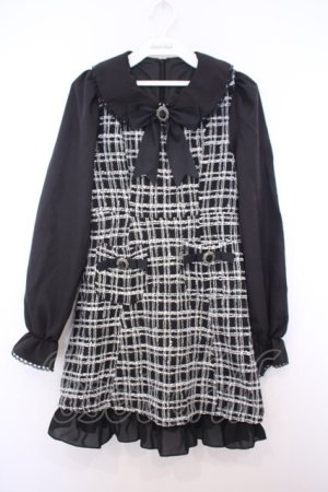 画像: DearMyLove / ツイードお嬢様ワンピース M クロ O-26-01-27-069-EL-OP-OW-OS