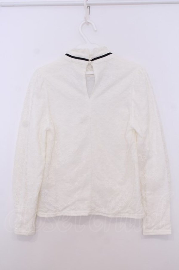 画像3: Ank Rouge / ハイネックレーストップス M シロ O-26-01-27-075-CA-TO-OW-OS (3)