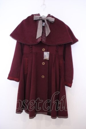 画像: axes femme / フードケープフェミニンコート M ワイン O-26-01-27-076-AX-CO-OW-OS