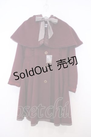 画像: axes femme / フードケープフェミニンコート M ワイン O-26-01-27-076-AX-CO-OW-OS