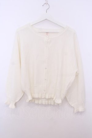 画像: Secret Honey / フリルニットカーディガン  アイボリー O-26-01-27-077-CA-TO-OW-OS