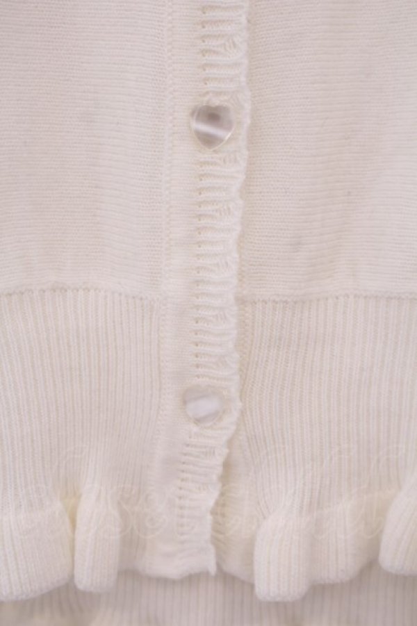 画像2: Secret Honey / フリルニットカーディガン  アイボリー O-26-01-27-077-CA-TO-OW-OS (2)