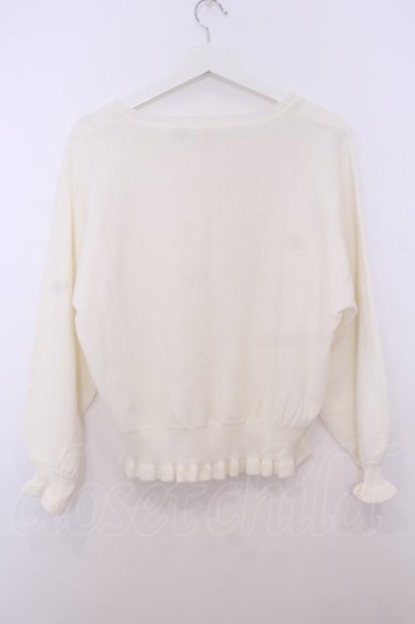 画像3: Secret Honey / フリルニットカーディガン  アイボリー O-26-01-27-077-CA-TO-OW-OS (3)