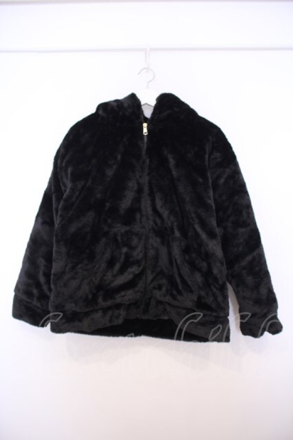 画像1: Rojita / うさみみファーコート F クロ O-26-01-27-078-LO-CO-OW-OS (1)