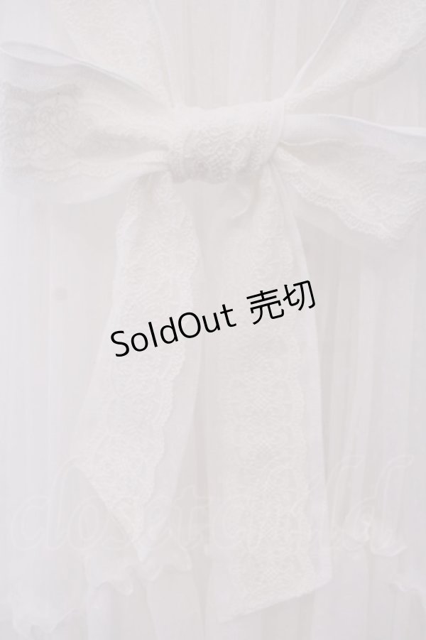 画像3: Chalmiere / ドットチュールエプロン  シロ O-26-01-27-080-0-OP-IG-OS (3)