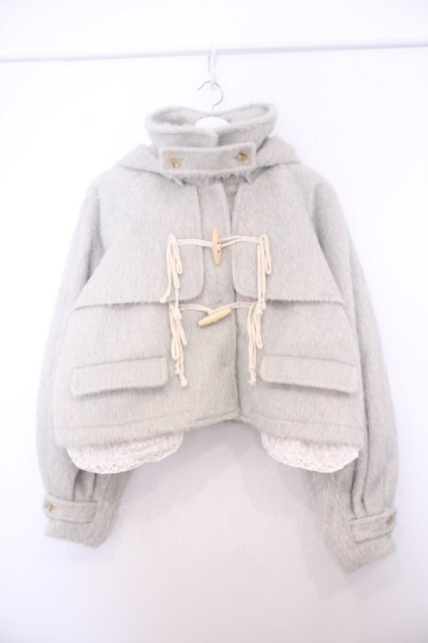 画像1: merry jenny / milk shaggy Duffle Coat（ミルクシュガーダッフルコート）  ミント系 O-26-01-27-081-LO-CO-IG-OS (1)