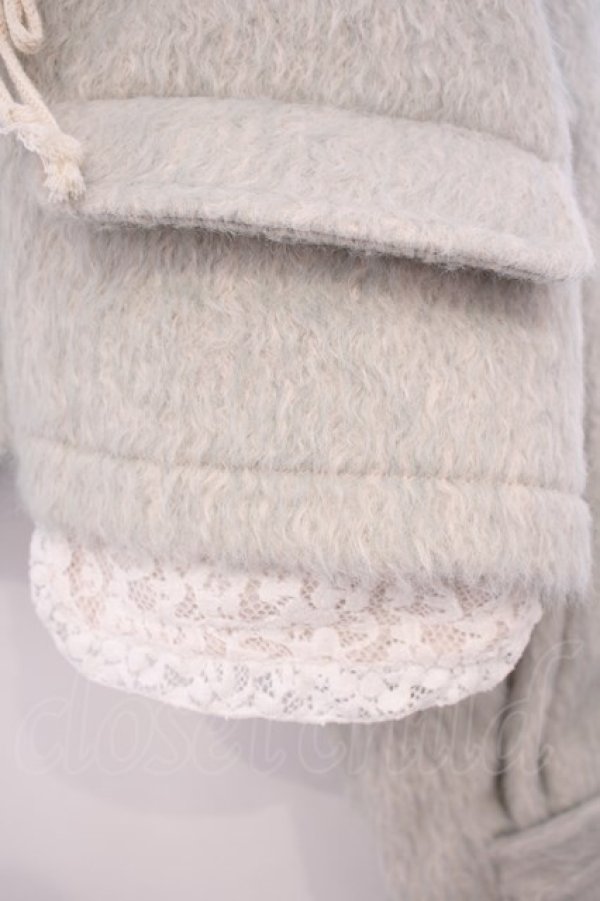 画像3: merry jenny / milk shaggy Duffle Coat（ミルクシュガーダッフルコート）  ミント系 O-26-01-27-081-LO-CO-IG-OS (3)