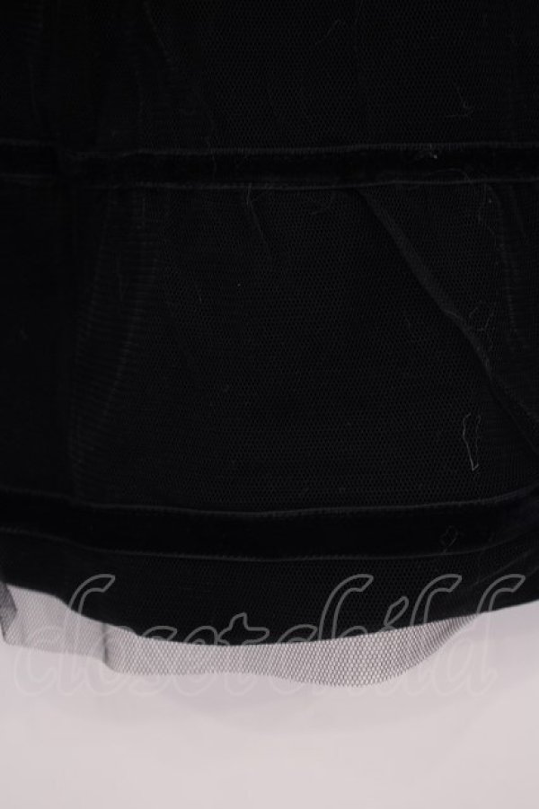 画像2: Jane Marple / チュール重ね別珍スカート M クロ O-26-01-27-086-JM-SK-OW-OS (2)