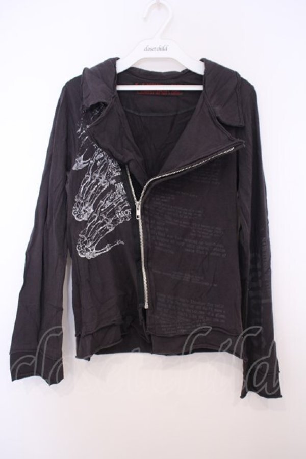 画像1: h.ANARCHY / 英字ptZIPカーディガン  グレー O-26-01-27-089-HN-TO-OW-OS (1)