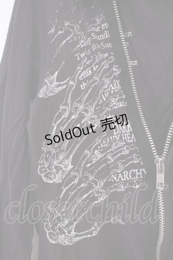 画像2: h.ANARCHY / 英字ptZIPカーディガン  グレー O-26-01-27-089-HN-TO-OW-OS (2)