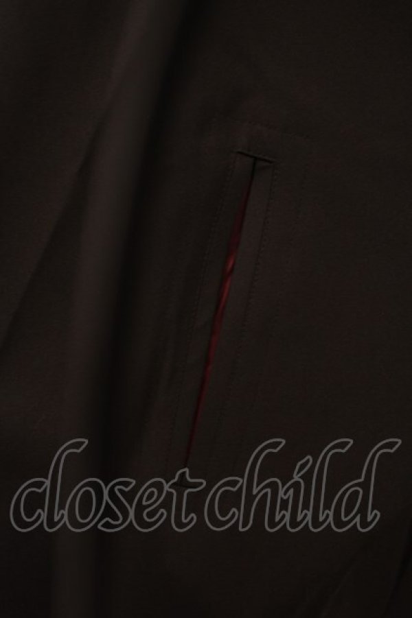 画像3: ATELIER BOZ / フード付きミニマント  ブラック・裏地ボルドー O-26-01-27-090-EL-JA-OW-OS (3)