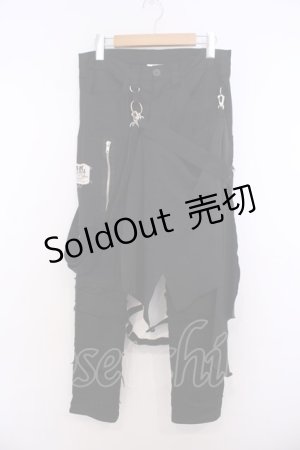 画像: STIGMATA / ラップ付き継ぎ接ぎパンツ XS ブラック O-26-01-27-094-GO-PA-IG-OS