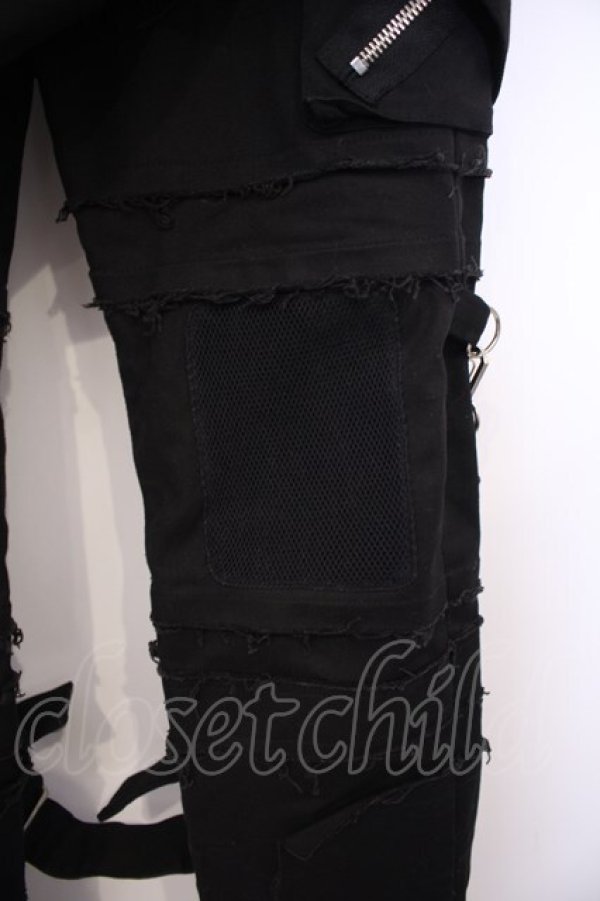 画像3: STIGMATA / ラップ付き継ぎ接ぎパンツ XS ブラック O-26-01-27-094-GO-PA-IG-OS (3)