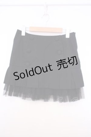 画像: SEXY DYNAMITE LONDON / 裾チュールプリーツスカート S ブラック O-26-01-27-095-PU-SK-IG-OS