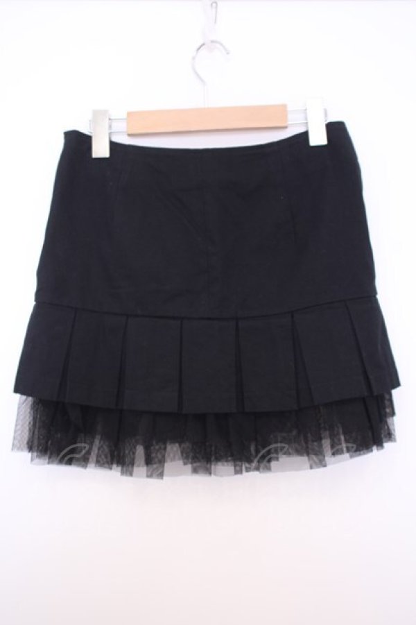 画像3: SEXY DYNAMITE LONDON / 裾チュールプリーツスカート S ブラック O-26-01-27-095-PU-SK-IG-OS (3)