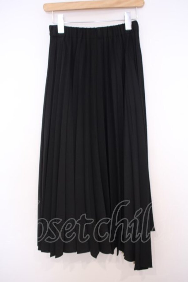 画像2: HARE / ランダムプリーツスカート  ブラック×ベージュ O-26-01-27-096-PU-SK-IG-OS (2)