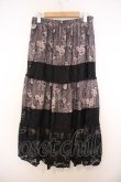 画像2: axes femme / ペイズリー×花柄ロングスカート M クロ系 O-26-01-27-013-AX-SK-OW-OS (2)
