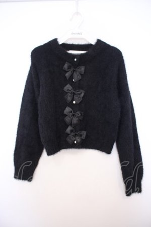 画像: m petit by misako / MSKリボンカーディガン S クロ O-26-01-27-018-LO-TO-IG-OS