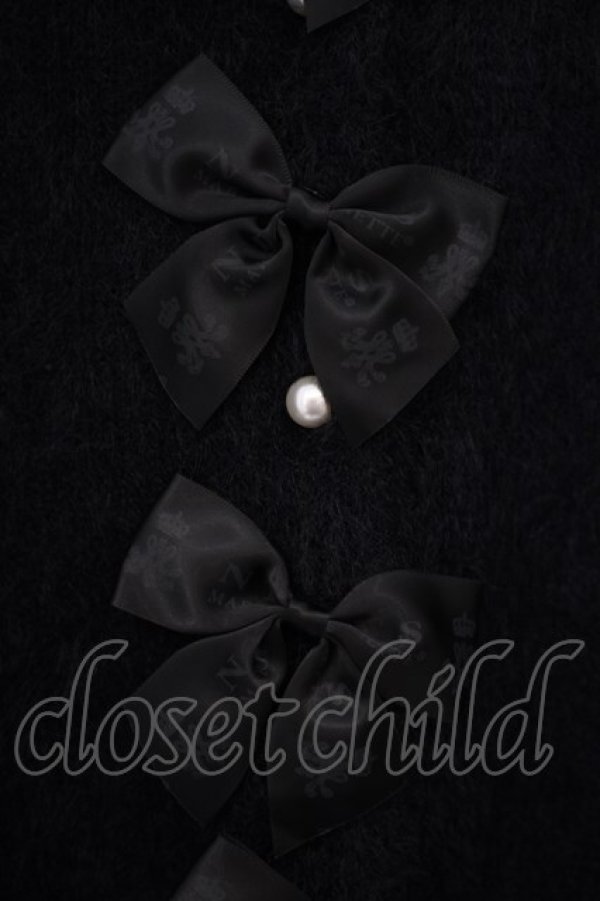 画像2: m petit by misako / MSKリボンカーディガン S クロ O-26-01-27-018-LO-TO-IG-OS (2)