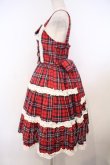 画像4: axes femme kawaii / タータンチェックジャンスカ  アカ O-26-01-27-023-AX-OP-IG-OS (4)