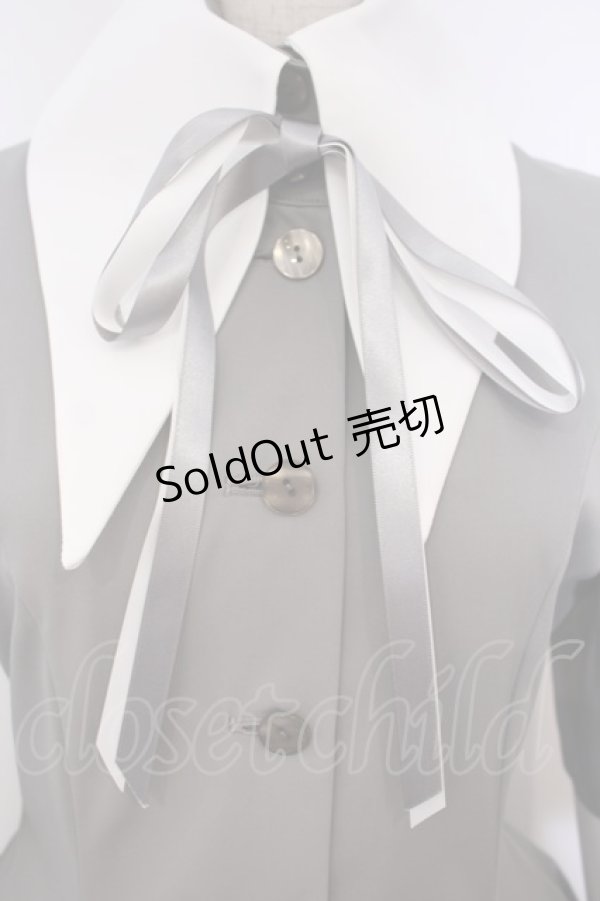 画像2: ATELIER BOZ / キャロルワンピースネオ  グレー×ホワイト O-26-01-27-024-EL-OP-IG-OS (2)