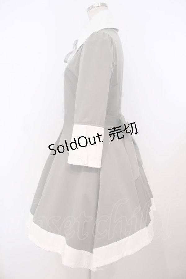 画像3: ATELIER BOZ / キャロルワンピースネオ  グレー×ホワイト O-26-01-27-024-EL-OP-IG-OS (3)