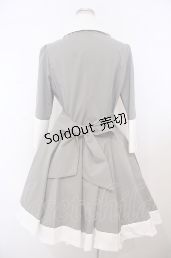 画像5: ATELIER BOZ / キャロルワンピースネオ  グレー×ホワイト O-26-01-27-024-EL-OP-IG-OS (5)