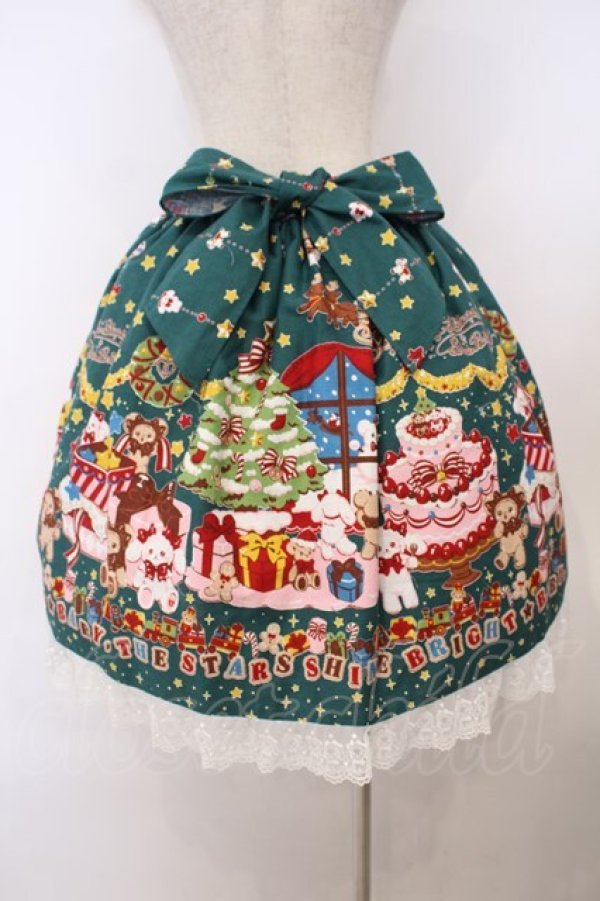 画像5: BABY,THE STARS SHINE BRIGHT / くみゃちゃんのDokiDoki Christmas Party柄スカート  グリーン O-26-01-27-025-BA-SK-IG-OS (5)