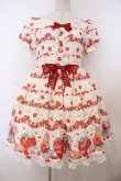 画像1: To Alice / StrawberryRabbitプリントワンピース  オフシロ O-26-01-27-028-LO-OP-IG-OS (1)