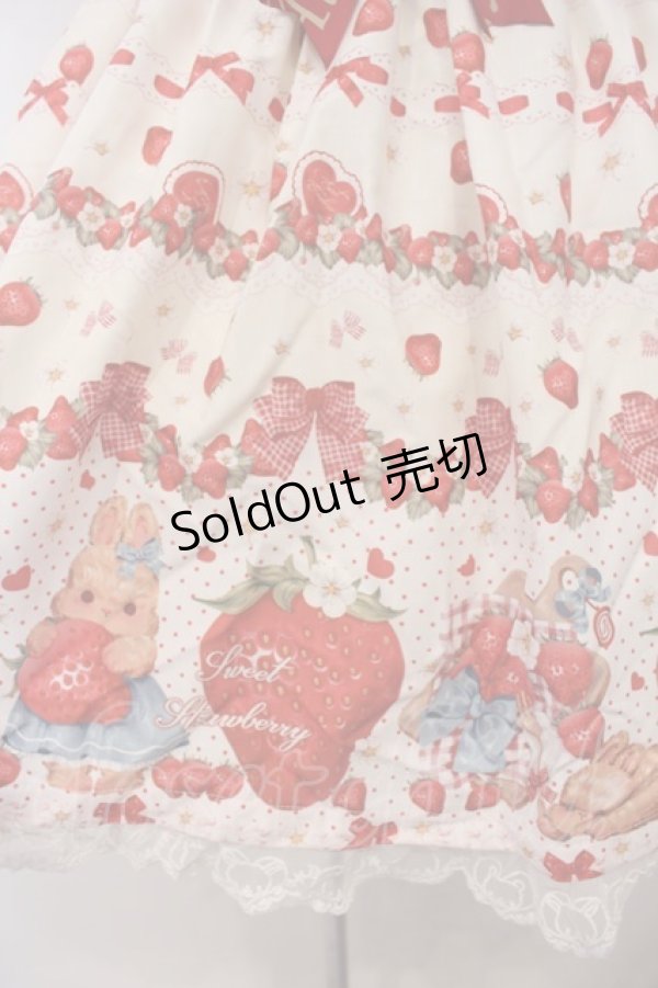 画像3: To Alice / StrawberryRabbitプリントワンピース  オフシロ O-26-01-27-028-LO-OP-IG-OS (3)