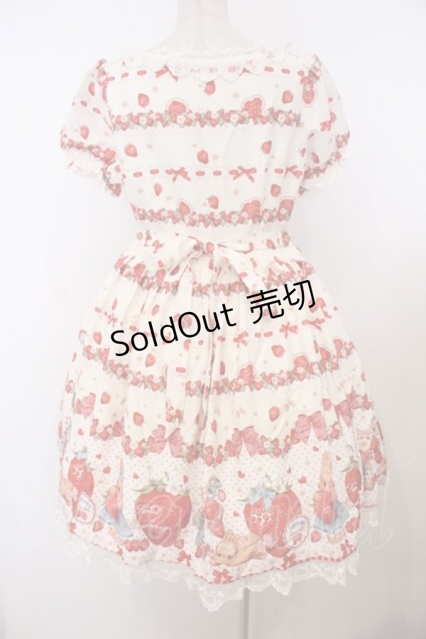画像4: To Alice / StrawberryRabbitプリントワンピース  オフシロ O-26-01-27-028-LO-OP-IG-OS (4)