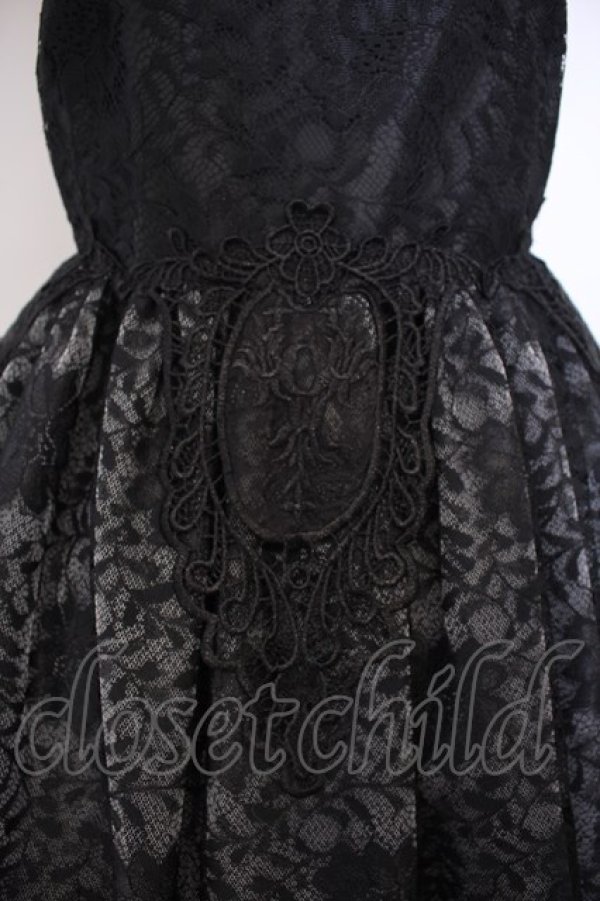 画像2: Triple fortune / レースジャンパースカート  ブラック×パープル O-26-01-27-029-EL-OP-IG-OS (2)