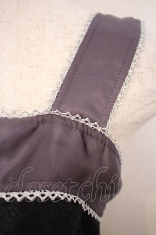 画像3: Triple fortune / レースジャンパースカート  ブラック×パープル O-26-01-27-029-EL-OP-IG-OS (3)