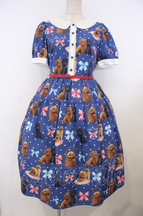 画像1: Emily Temple cute / Toy Poodleワンピース  ネイビー O-26-01-27-030-ET-OP-IG-OS (1)
