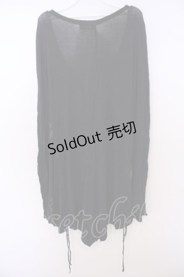 画像3: Sixh / フィッシュテールカーディガン  ブラック O-26-01-28-042-HN-TO-IG-OS (3)