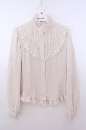 画像: Innocent World / ハートスカラップスタンドカラーブラウス M 生成り O-26-01-28-043-IW-BL-IG-OS