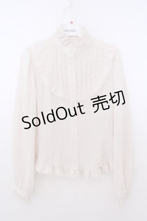 画像: Innocent World / ハートスカラップスタンドカラーブラウス M 生成り O-26-01-28-043-IW-BL-IG-OS