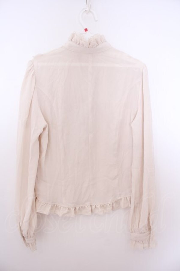 画像2: Innocent World / ハートスカラップスタンドカラーブラウス M 生成り O-26-01-28-043-IW-BL-IG-OS (2)