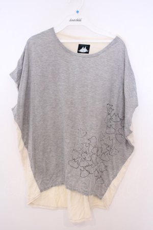 画像: MINT NeKO / バブルネコ　Tシャツ  グレー O-26-01-28-044-HN-TS-IG-OS