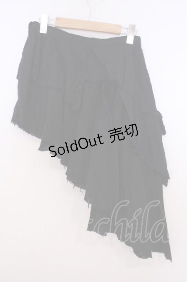 画像3: STIGMATA / ガーゼアシメスカート  ブラック O-26-01-28-050-GO-SK-IG-OS (3)