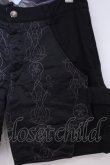 画像2: Sixh / 刺繍入りサテンショートパンツ  ブラック O-26-01-28-051-HN-PA-IG-OS (2)