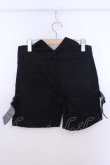 画像3: Sixh / 刺繍入りサテンショートパンツ  ブラック O-26-01-28-051-HN-PA-IG-OS (3)