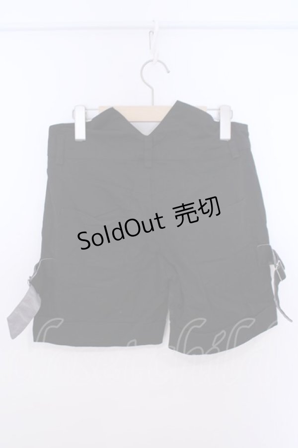 画像3: Sixh / 刺繍入りサテンショートパンツ  ブラック O-26-01-28-051-HN-PA-IG-OS (3)