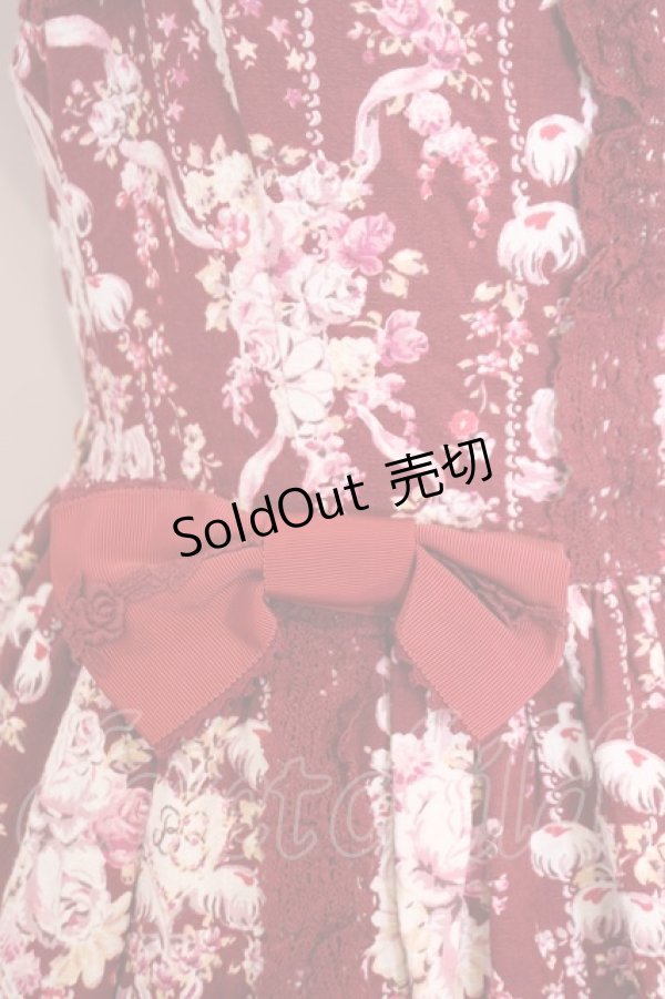 画像2: BABY,THE STARS SHINE BRIGHT / アントワネットブーケ柄ジャンパースカートI型  えんじ O-26-01-28-055-BA-OP-IG-OS (2)