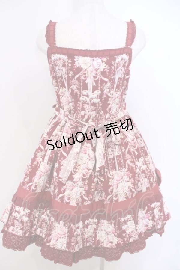 画像3: BABY,THE STARS SHINE BRIGHT / アントワネットブーケ柄ジャンパースカートI型  えんじ O-26-01-28-055-BA-OP-IG-OS (3)